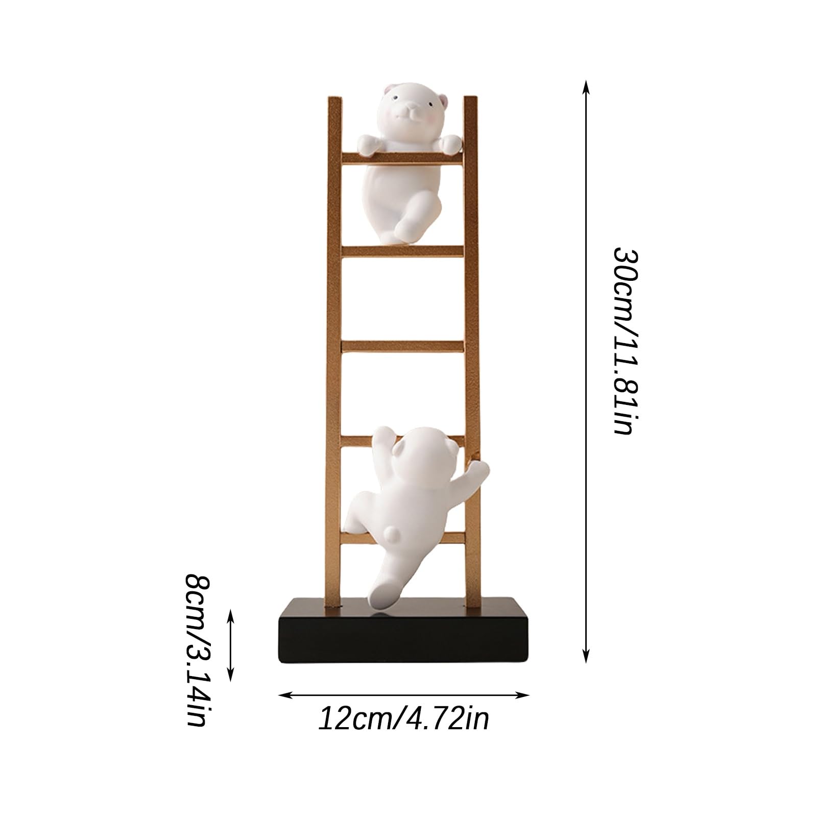 Amazon.co.jp: はしごを登るクリエイティブなクマの像、はしごの